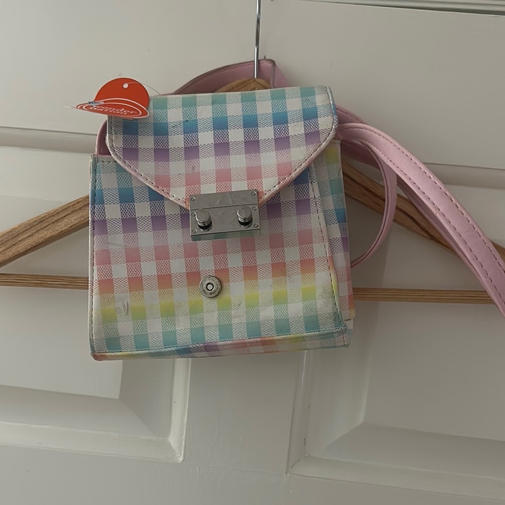 Wonder Nation Pink and Blue Plaid Backpack - Picture 1 of 1